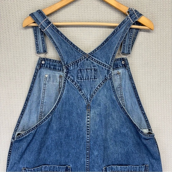 Vintage Y2K Levis Silver Tab Fits Men’s Size XL Blue Denim Baggy Overalls Faded - Picture 9 of 14